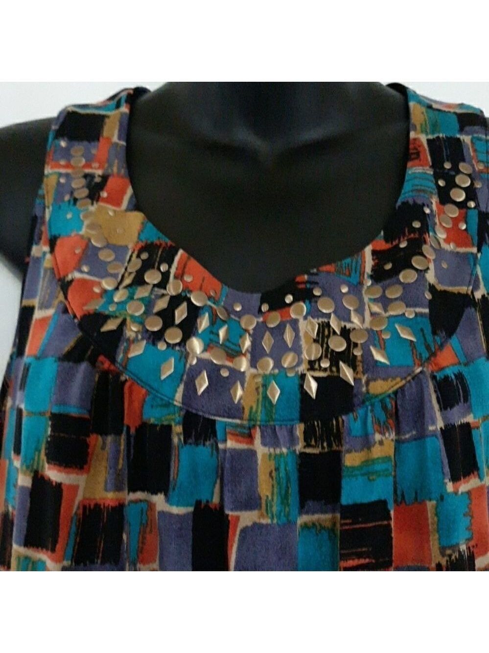 Relativity Colorful Gold Sequence Top - Picture 2 of 8